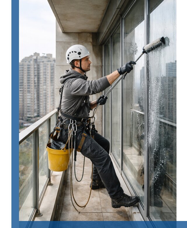 Профессиональная мойка балконного остекления в Кимовске