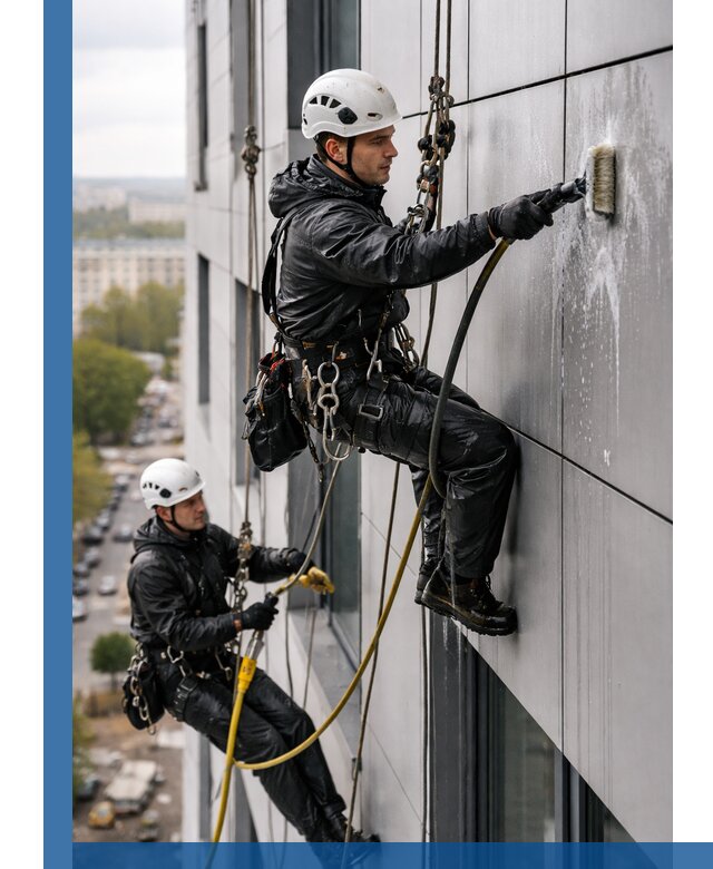 Профессиональная мойка фасада из композита в Кимовске