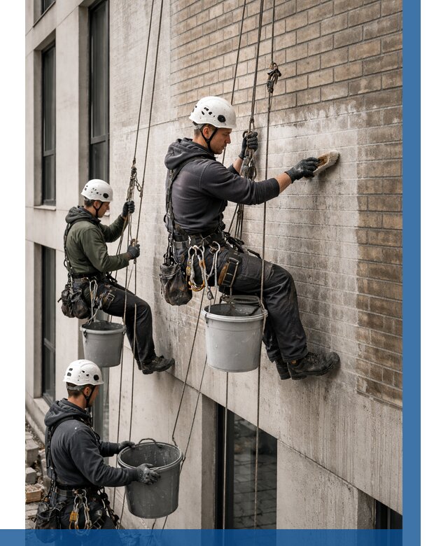 Удаление высолов с фасада в Кимовске от 258 р. | ВЫСОТНИК-Кмв