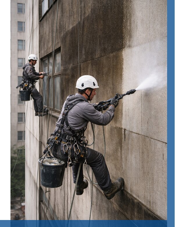 Очистка фасада от копоти в Кимовске от 258 р. | ВЫСОТНИК-Кмв