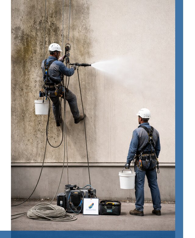 Очистка фасада от плесени в Кимовске от 309 р. | ВЫСОТНИК-Кмв