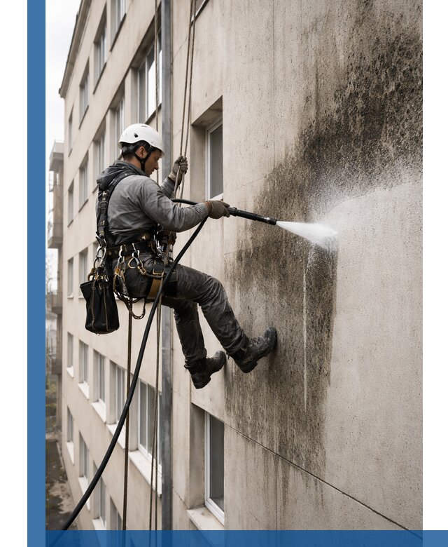 Профессиональная очистка фасадов от плесени в Кимовске