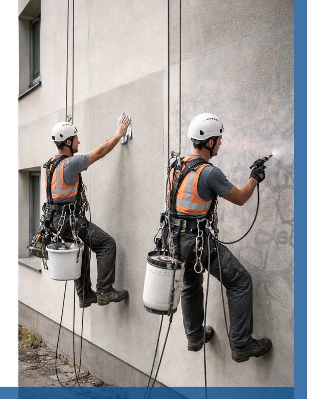 Антиграффити покрытие фасада в Кимовске от 618 р. | ВЫСОТНИК-Кмв