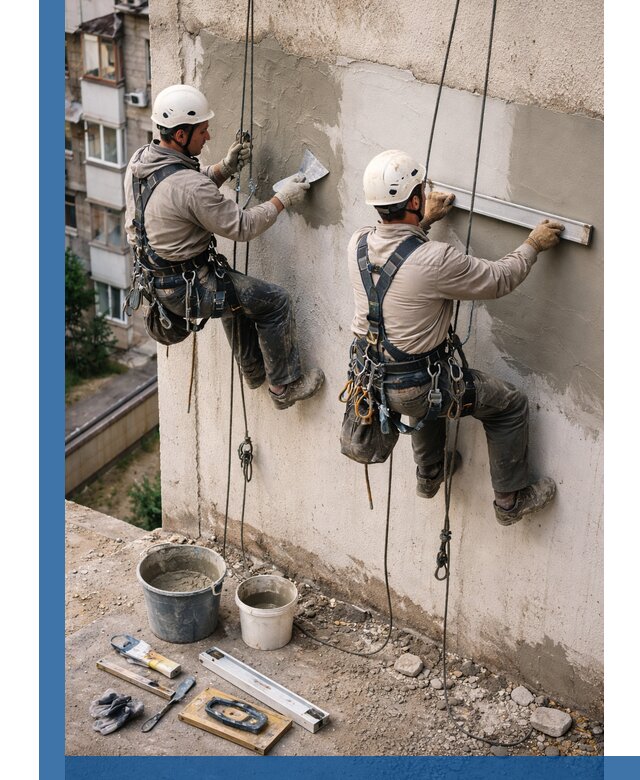 Комплексный ремонт штукатурного фасада с гарантией в Кимовске