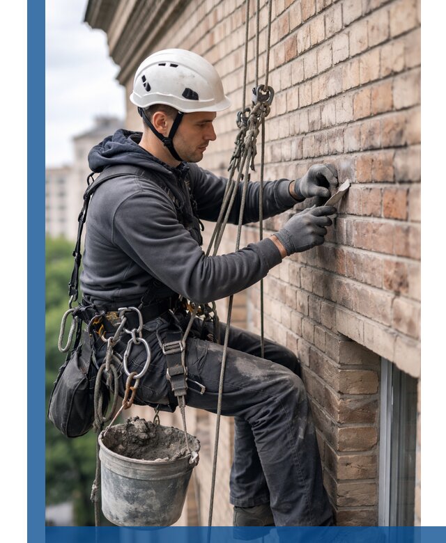 Качественный ремонт кирпичной кладки фасада в Кимовске с гарантией