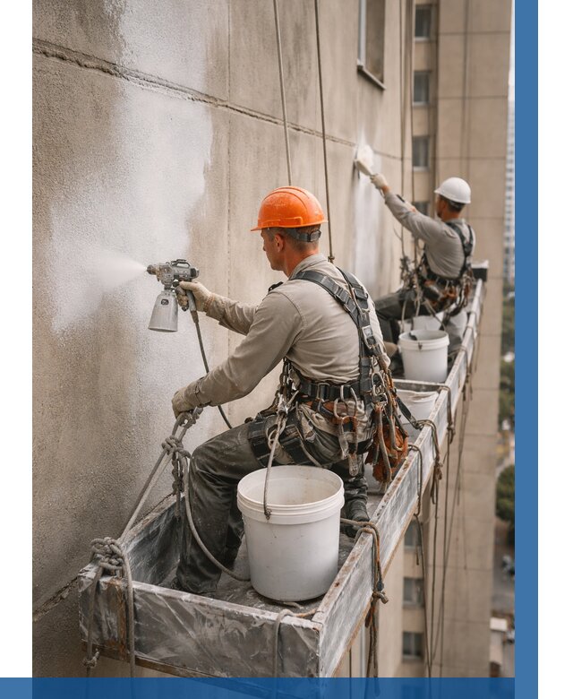 Грунтовка фасада на высоте в Кимовске от 124 р. | ВЫСОТНИК-Кмв