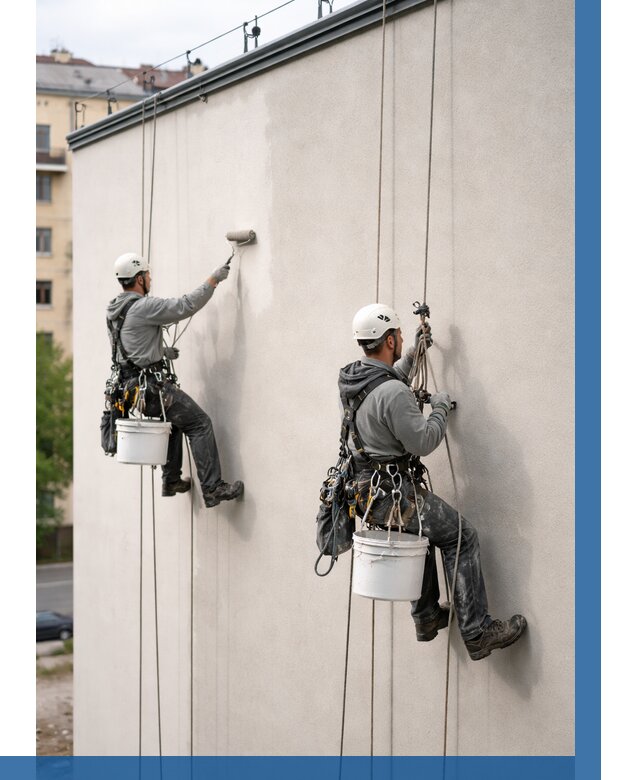 Покраска оштукатуренного фасада в Кимовске от 330 р. | ВЫСОТНИК-Кмв