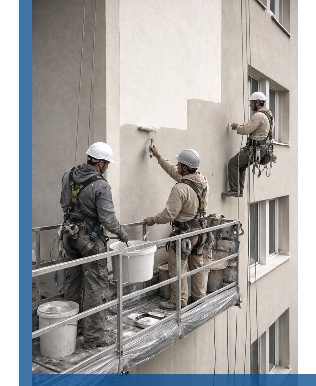 Покраска оштукатуренного фасада в Кимовске под ключ с гарантией