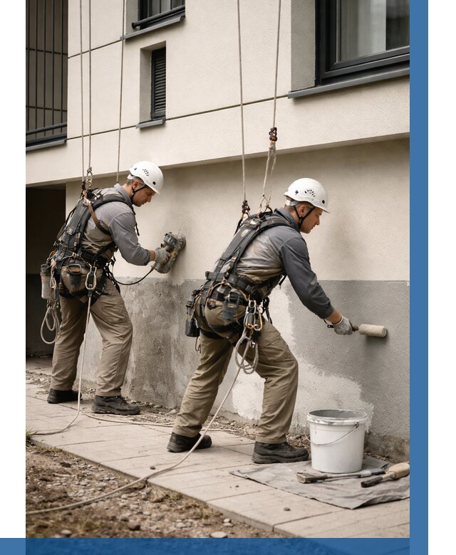 Окраска цоколя здания в Кимовске от 464 р. под ключ | ВЫСОТНИК-Кмв