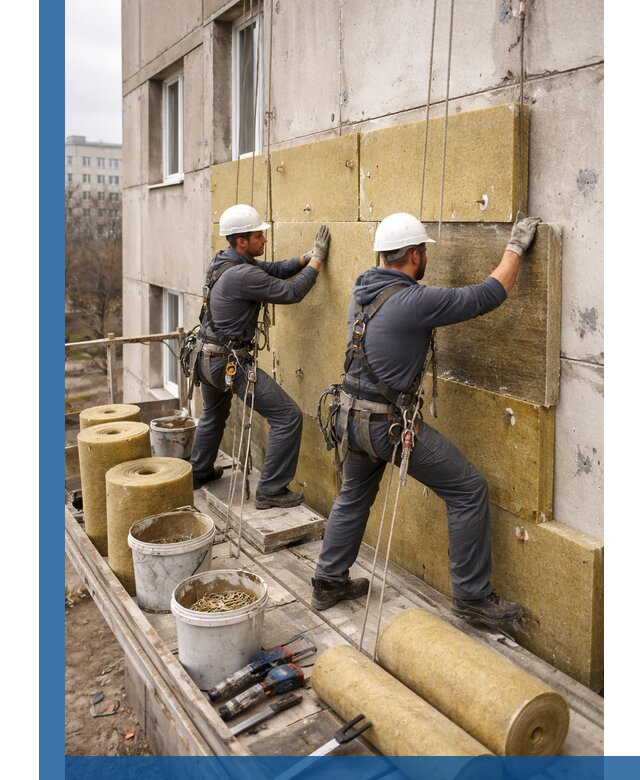 Утепление фасада минватой в Кимовске под ключ с гарантией