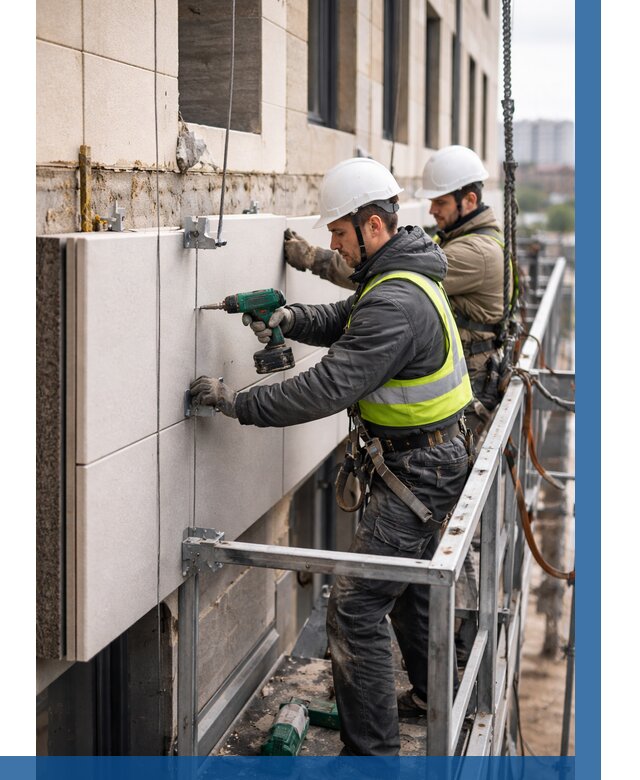 Монтаж фасадных термопанелей в Кимовске от 1546 р. | ВЫСОТНИК-Кмв