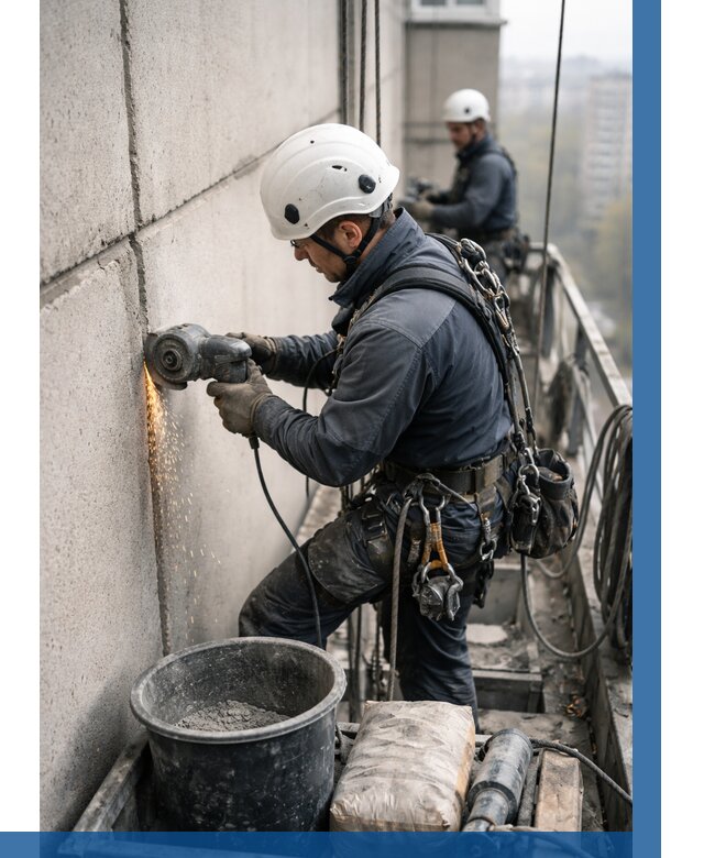 Штробление межпанельных швов в Кимовске от 1237 р. | ВЫСОТНИК-Кмв