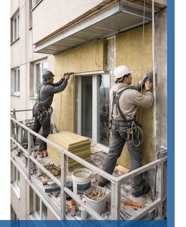 Утепление балкона снаружи в Кимовске от 1649 р. под ключ ВЫСОТНИК-Кмв