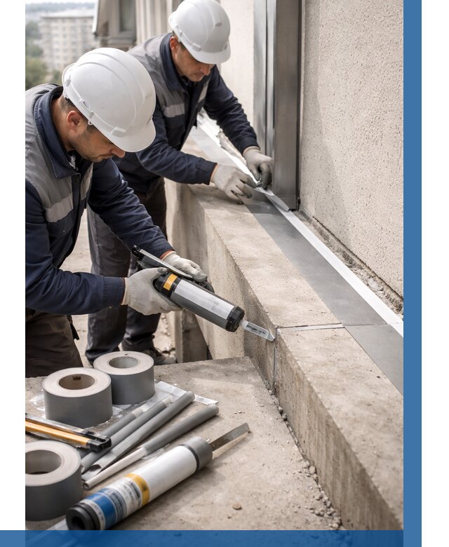 Герметизация примыкания балкона в Кимовске от 4639 р. | ВЫСОТНИК-Кмв