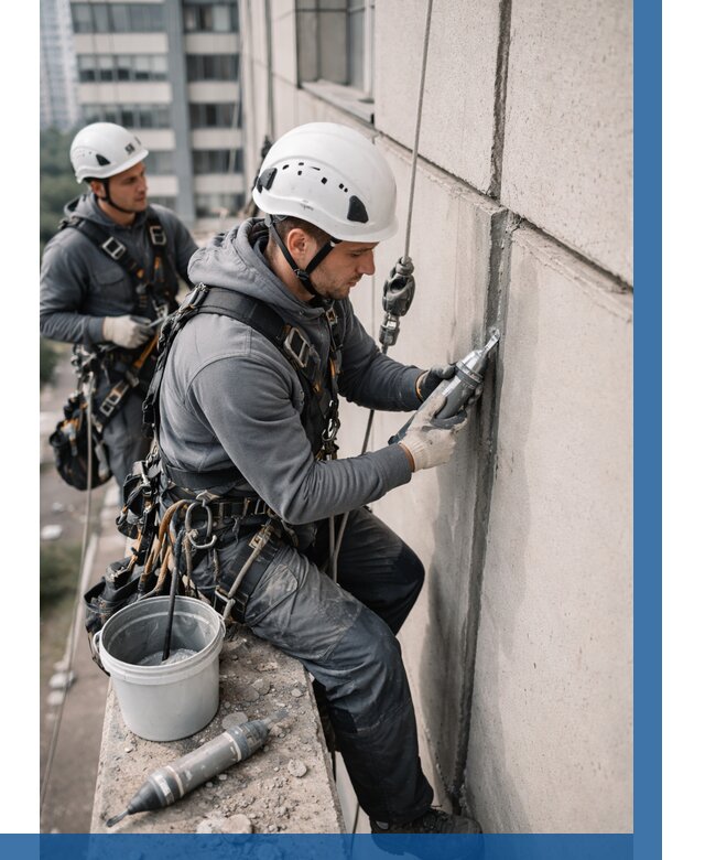 Ремонт деформационных швов здания в Кимовске от 1031 р. | ВЫСОТНИК-Кмв