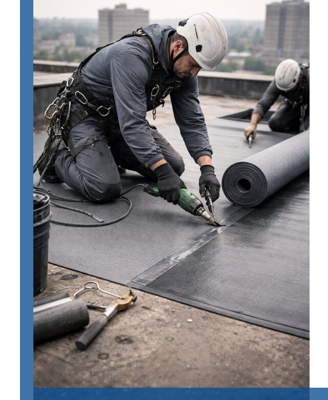 Ремонт мягкой кровли в Кимовске с выездом промальпинистов