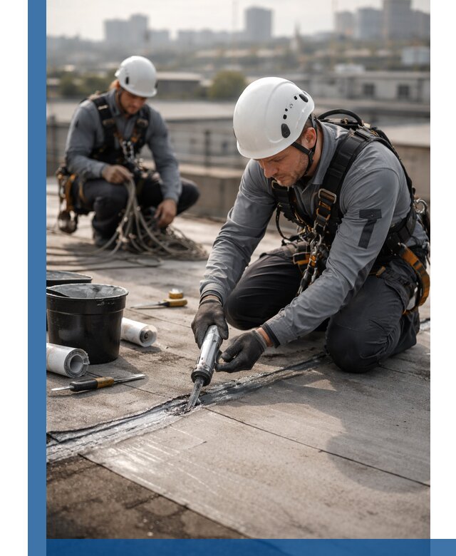 Аварийное и капитальное устранение протечек кровли в Кимовске