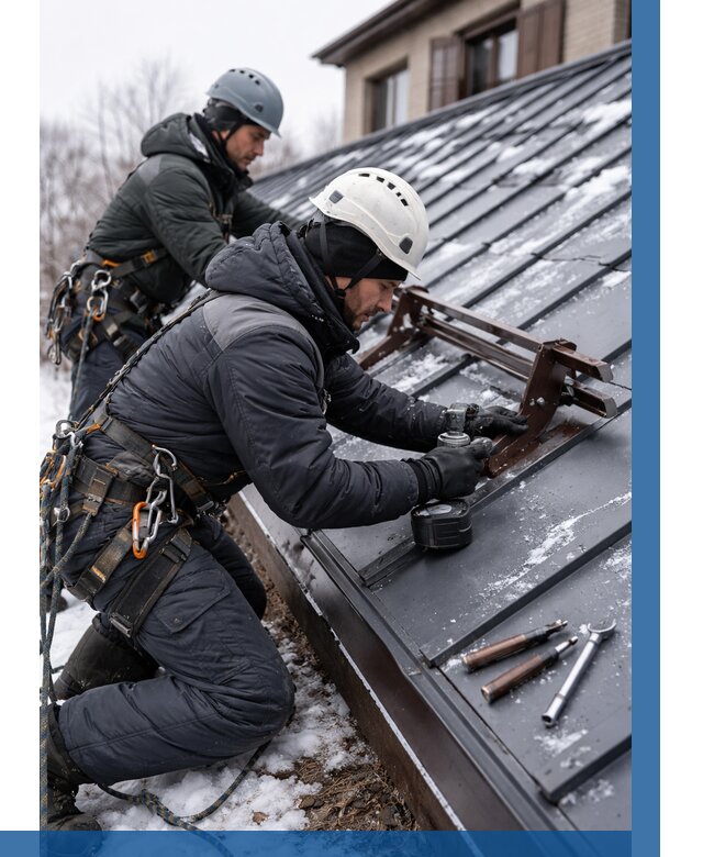 Монтаж снегозадержателей в Кимовске от 464 р. | ВЫСОТНИК-Кмв