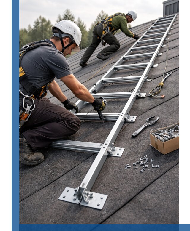 Профессиональный монтаж кровельной лестницы в Кимовске под ключ