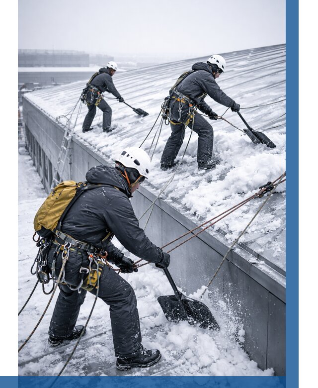 Очистка навесов от снега в Кимовске от 4639 р. | ВЫСОТНИК-Кмв