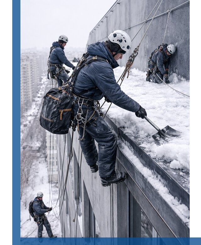 Абонентское обслуживание кровли зимой в Кимовске регулярный уход