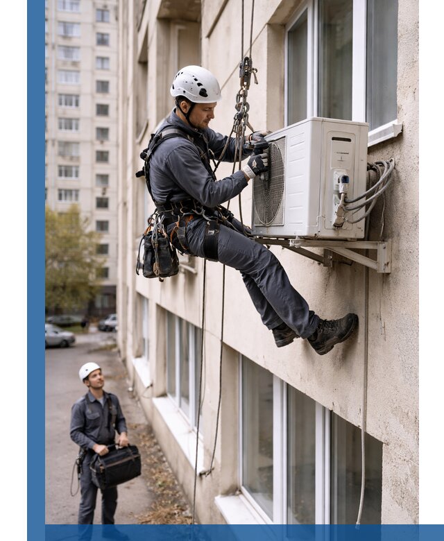 Демонтаж внешнего блока кондиционера в Кимовске профессионально