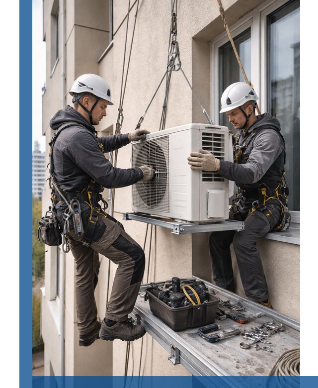 Перенос внешнего блока кондиционера в Кимовске с монтажом и крепежом