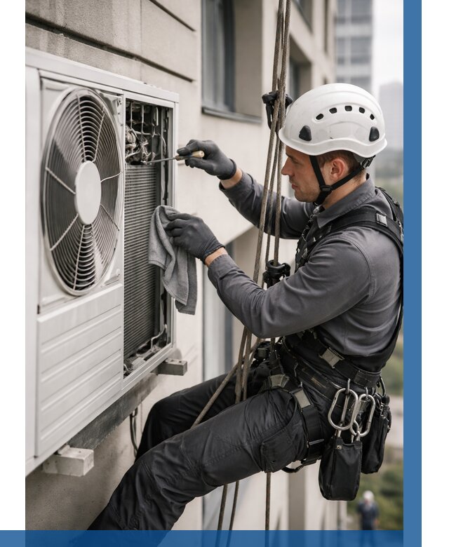 Обслуживание внешнего блока кондиционера в Кимовске от 2783 р.ВЫСОТНИК-Кмв