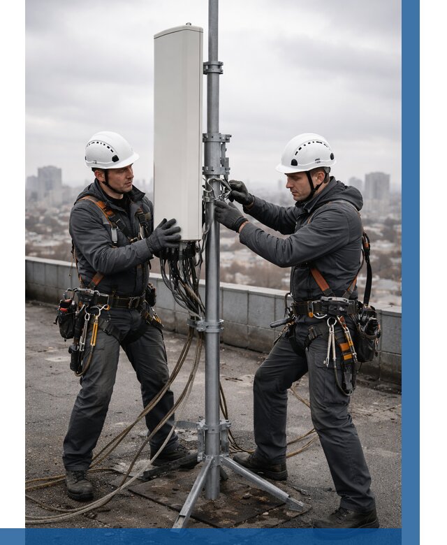 Монтаж антенн связи на крыше в Кимовске от 8762 р. | ВЫСОТНИК-Кмв