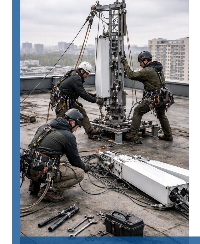 Демонтаж антенн на крыше зданий в Кимовске с гарантией