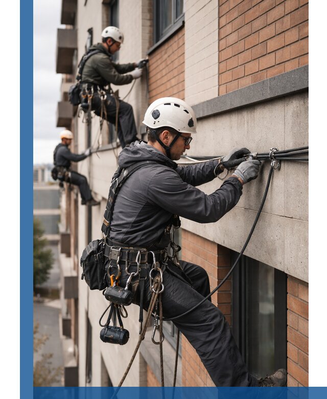 Крепление кабеля на фасаде монтаж и крепеж в Кимовске