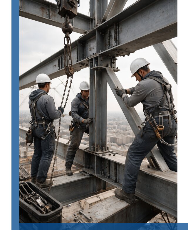 Профессиональный монтаж металлоконструкций на высоте в Кимовске