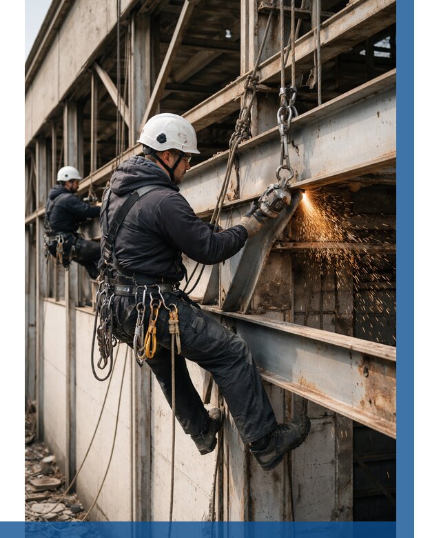 Демонтаж металлоконструкций на высоте в Кимовске от 6700р. |ВЫСОТНИК-Кмв