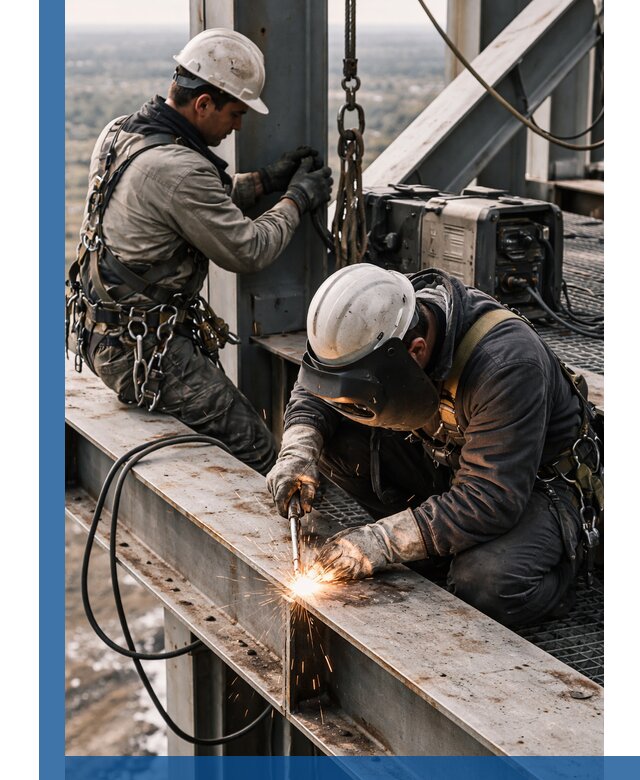 Высотные сварочные работы в Кимовске для промышленных объектов