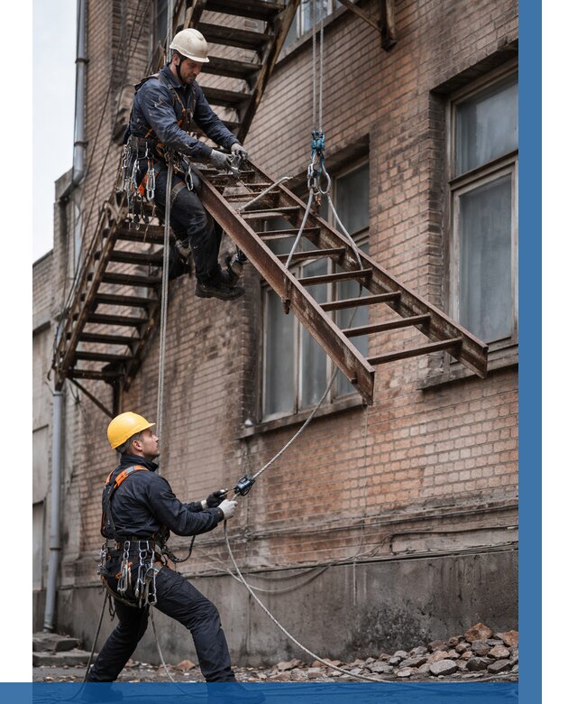 Демонтаж пожарной лестницы в Кимовске от 12370 р. | ВЫСОТНИК-Кмв