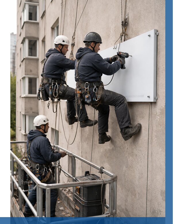 Монтаж табличек и указателей в Кимовске от 3608 р. | ВЫСОТНИК-Кмв