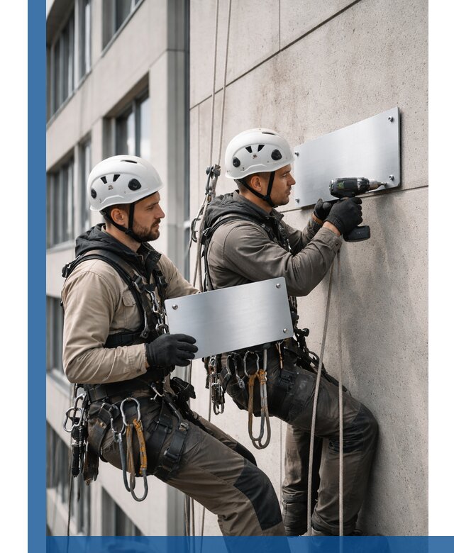 Монтаж табличек и указателей в Кимовске для зданий и сооружений