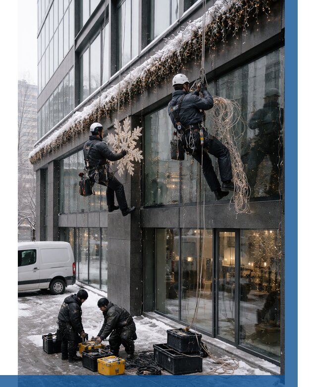 Демонтаж новогоднего оформления в Кимовске от 5669 р. | ВЫСОТНИК-Кмв