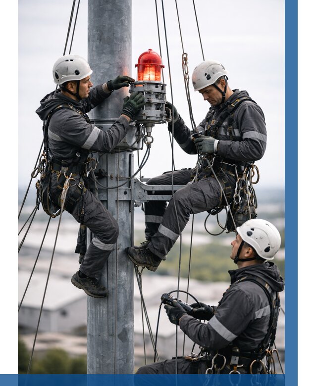 Монтаж заградительных огней в Кимовске от 8762 р. | ВЫСОТНИК-Кмв