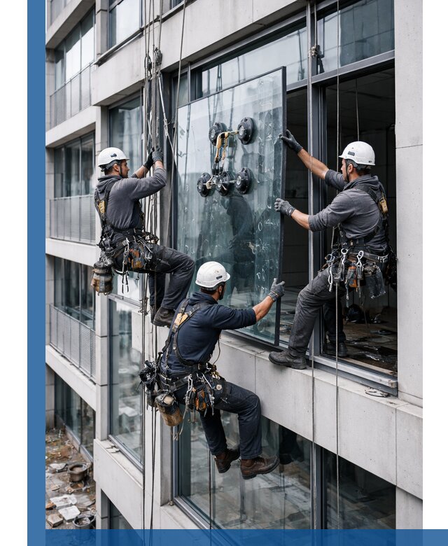 Фасадное остекление и монтаж витражей зданий в Кимовске под ключ