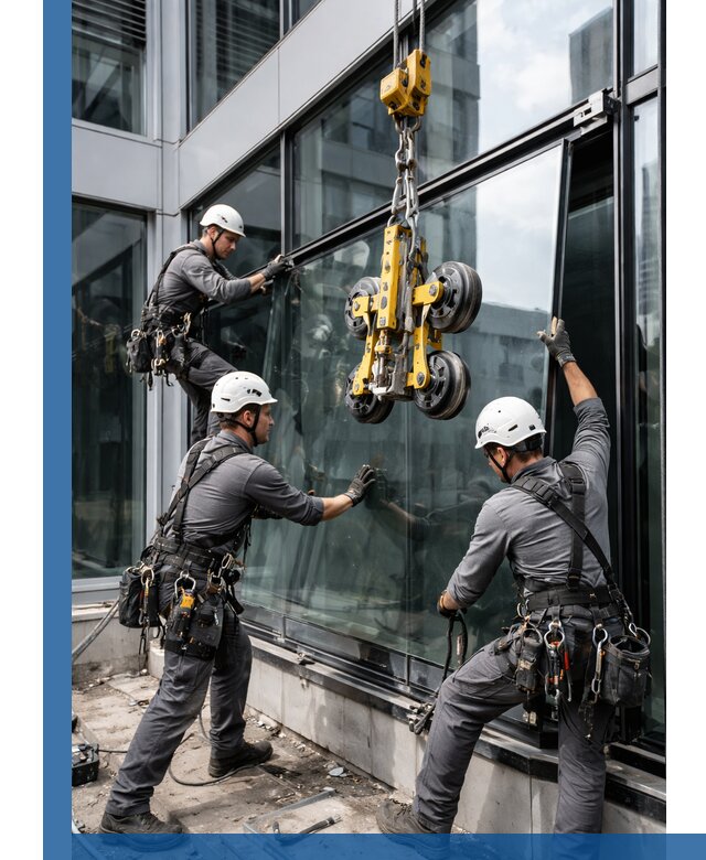 Структурное остекление фасадов в Кимовске монтаж и обслуживание