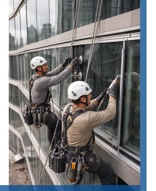 Радиусное остекление фасада в Кимовске от 12370 р. | ВЫСОТНИК-Кмв