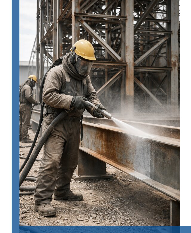 Пескоструйная очистка металлоконструкций в Кимовске промышленная