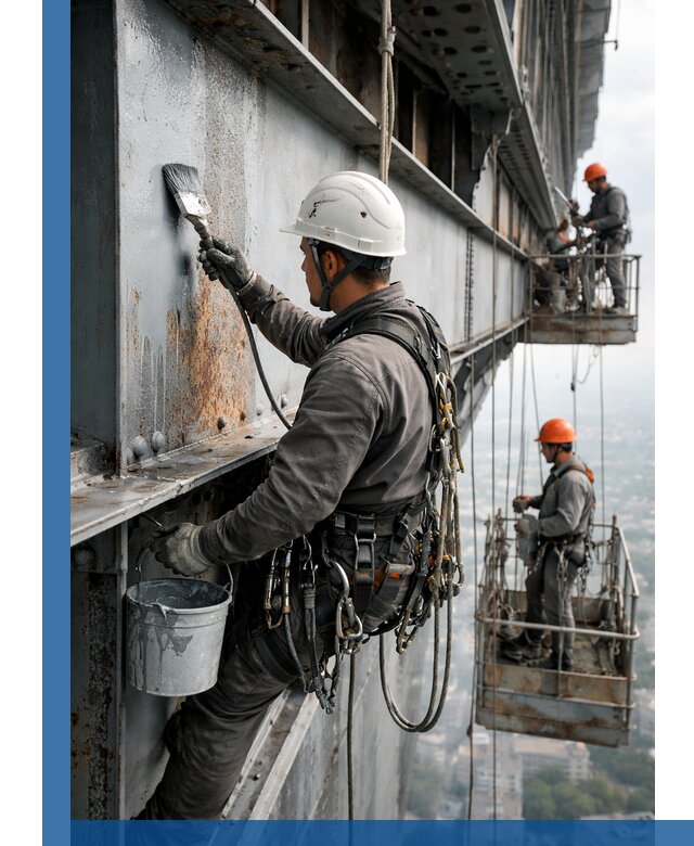 Покраска металлоконструкций на высоте в Кимовске профессионально