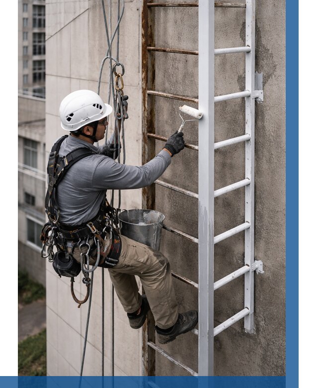 Покраска пожарных лестниц в Кимовске от 4639 р. | ВЫСОТНИК-Кмв