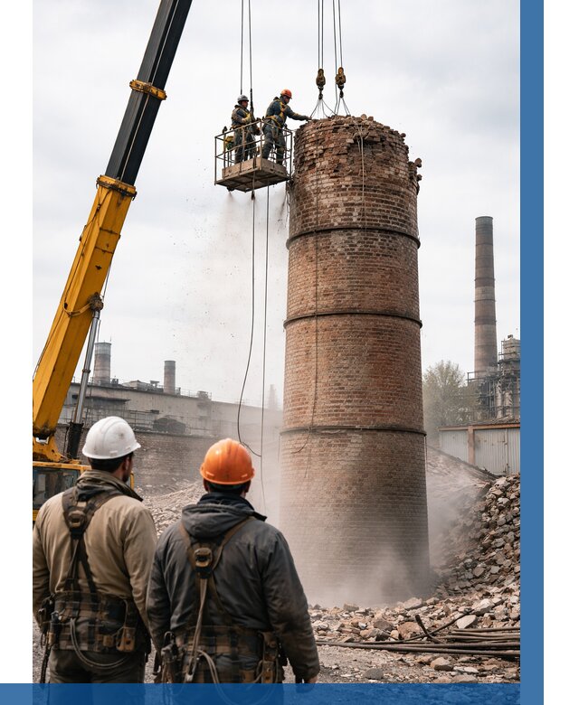 Демонтаж дымовой трубы в Кимовске от 92772 р. | ВЫСОТНИК-Кмв, смета