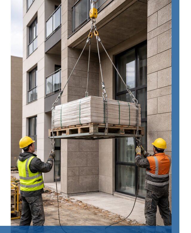 Подъем керамогранита на этаж в Кимовске от 3608 р. | ВЫСОТНИК-Кмв