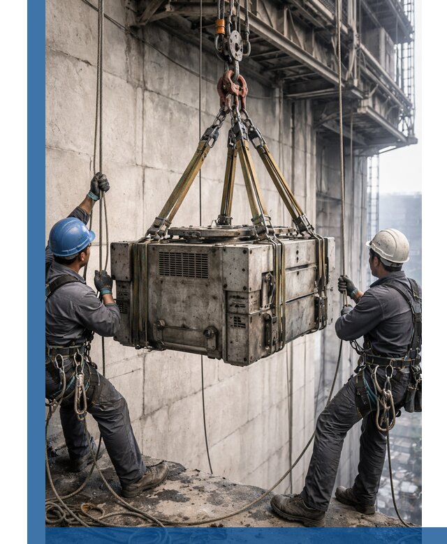 Такелажные работы на высоте, подъем и монтаж грузов в Кимовске