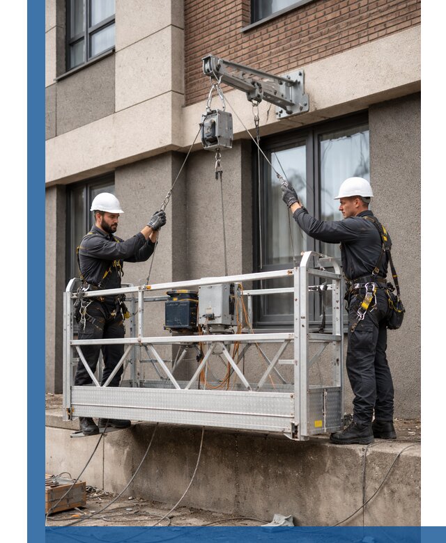 Монтаж и подъем фасадной люльки в Кимовске с гарантией безопасности