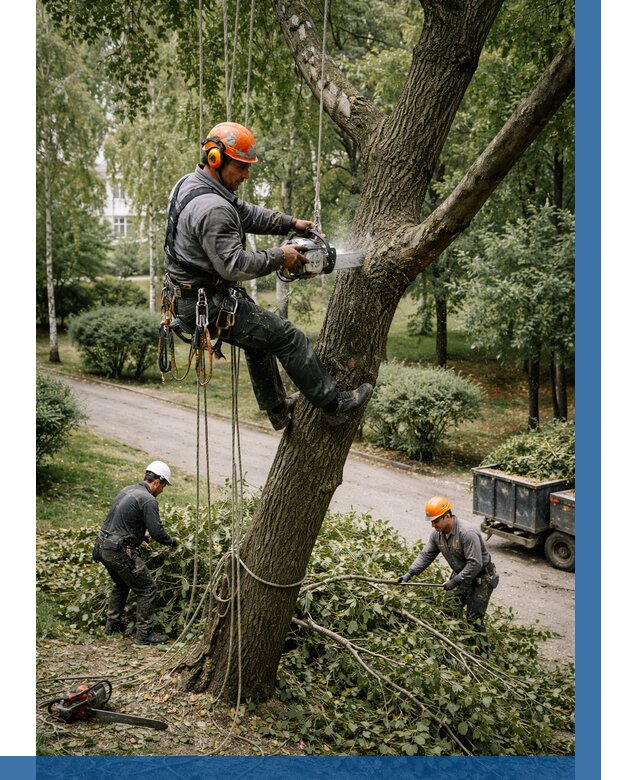 Кронирование деревьев в Кимовске от 6700 р. | ВЫСОТНИК-Кмв